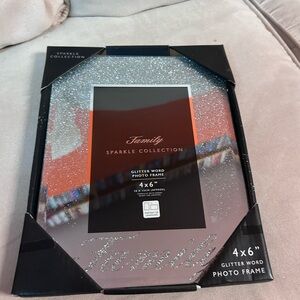 Family Glitter Photo Frame - Silver